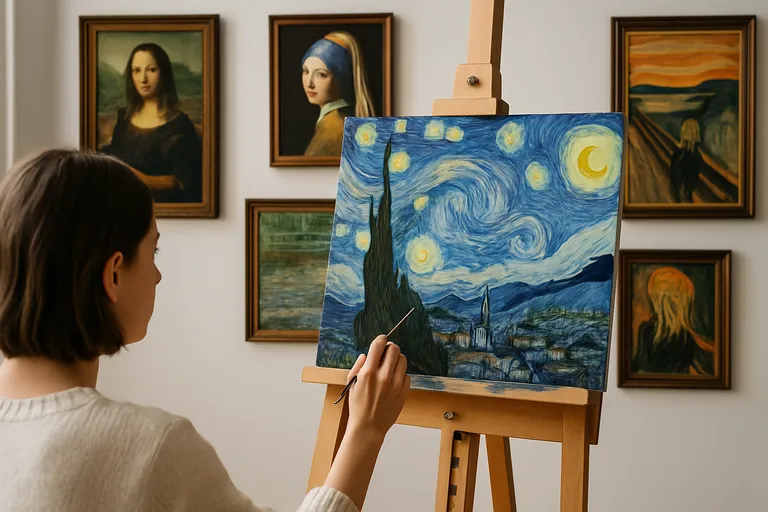 Bekende schilderijen die je makkelijk kunt naschilderen