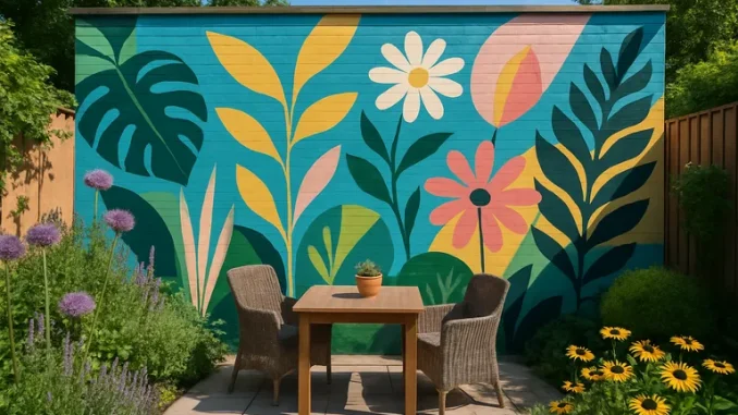 Breng je tuin tot leven met een muurschildering: maak van je buitenmuur een blikvanger