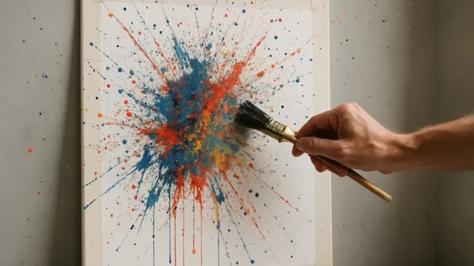 Geef je schilderij dynamiek met expressieve verfspetters