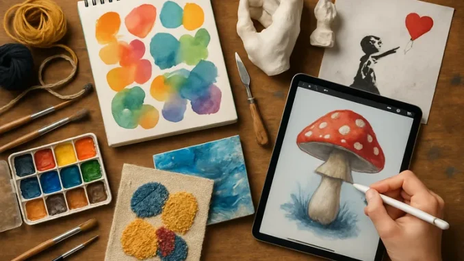 Kunstideeën voor thuis: speelse technieken die je creativiteit laten stromen