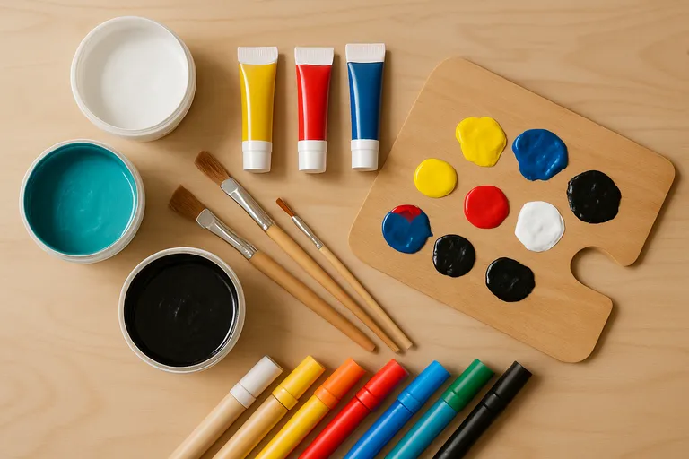 Materialen en voorbereiding voor muur tekening schilderen