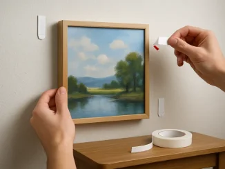 Schadevrij je schilderij ophangen zonder boren met muurvriendelijke plakstrips en montagetape