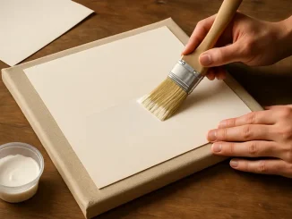 Zo verlijm je papier op canvas strak en duurzaam, zonder bubbels of rimpels