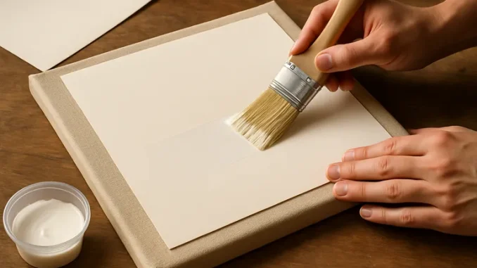 Zo verlijm je papier op canvas strak en duurzaam, zonder bubbels of rimpels
